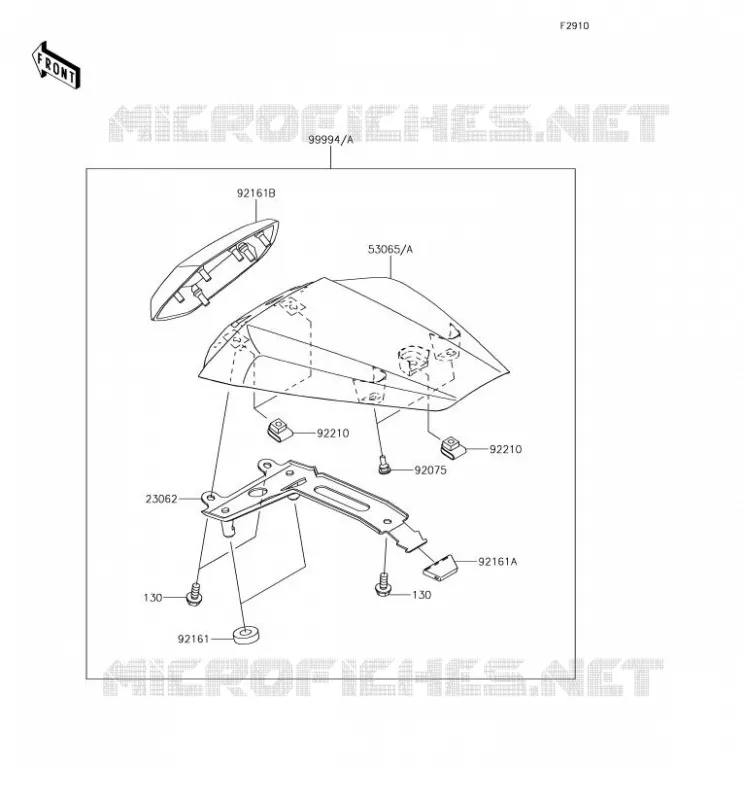 ACCESSORY (COUVRE SELLE) Kawasaki MOTOS 1000 2018 NINJA ZX-10R  ZX1000RJF