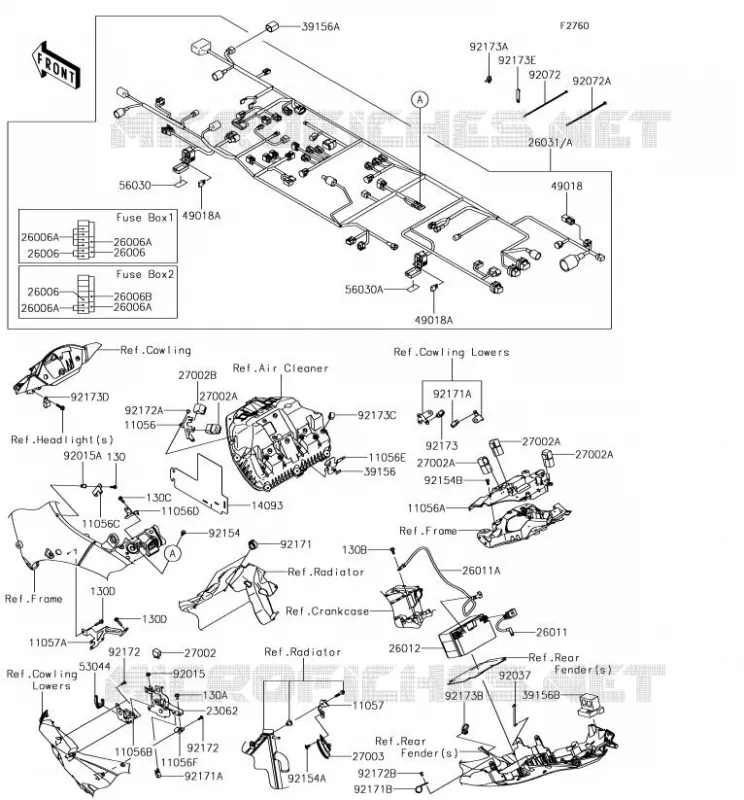 CHASSIS ELECTRICAL EQUIPMENT Kawasaki MOTOS 1000 2018 NINJA ZX-10R  ZX1000RJF