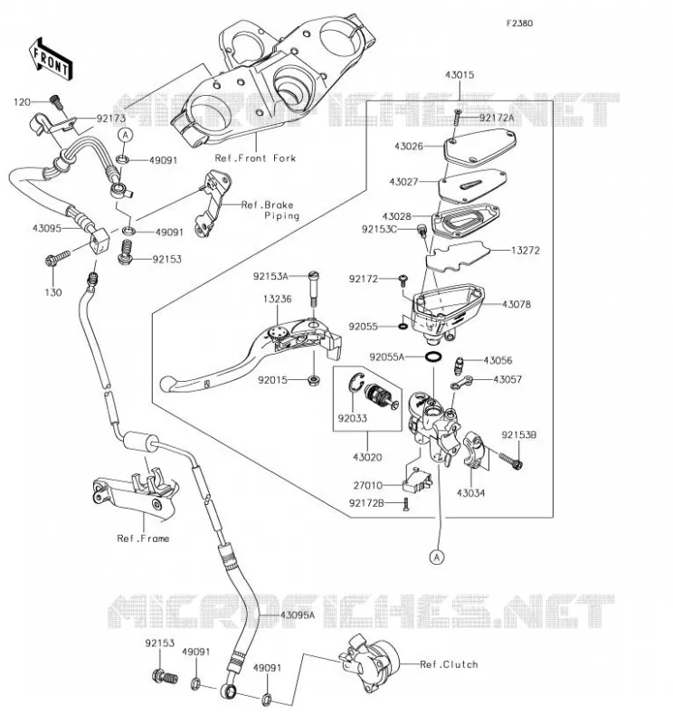 CLUTCH MASTER CYLINDER Kawasaki MOTOS 1400 2018 GTR1400 ABS  ZG1400EJF