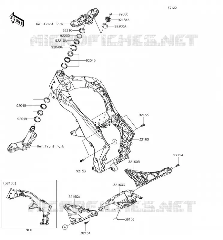 CHASSIS Kawasaki MOTOS 1000 2018 Z1000  ZR1000HJF