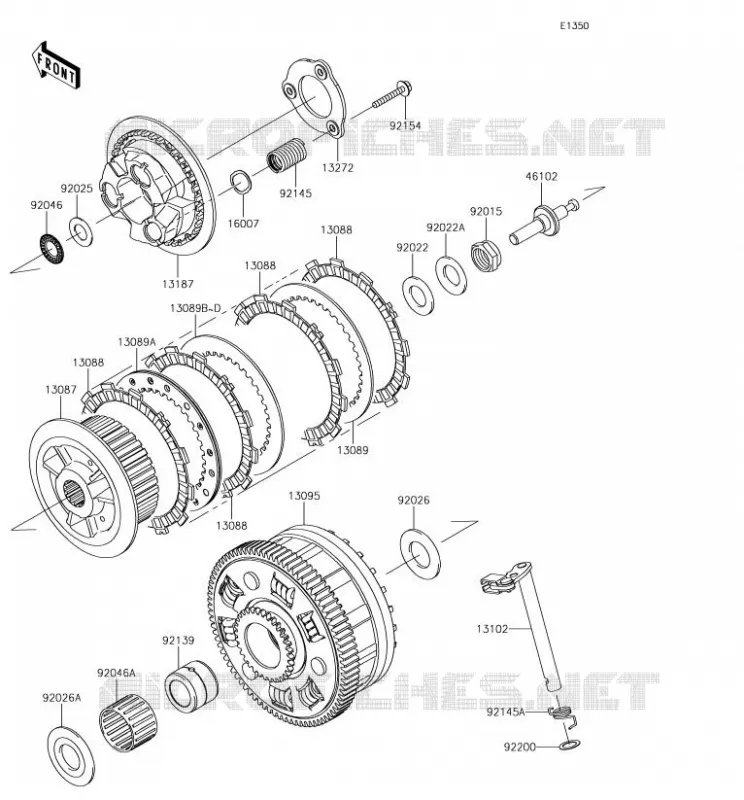 CLUTCH Kawasaki MOTOS 1000 2018 Z1000  ZR1000HJF