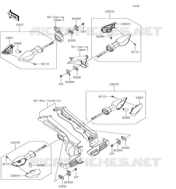 INDICATORS Kawasaki MOTOS 1000 2017 Z1000R  ZR1000JHF