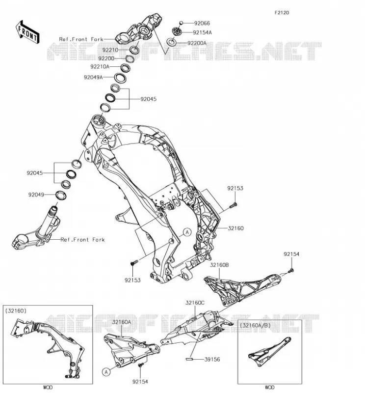 CHASSIS Kawasaki MOTOS 1000 2018 Z1000R  ZR1000JJF