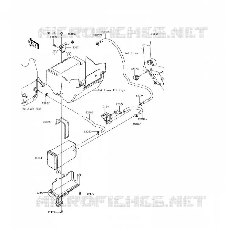 FUEL EVAPORATION SYSTEM(CA) Kawasaki MOTOS 900 2017 Z900  ZR900AHF
