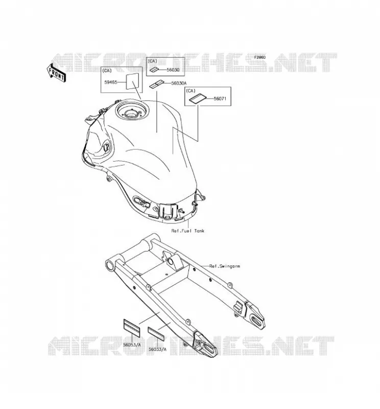 LABELS Kawasaki MOTOS 900 2017 Z900  ZR900AHF