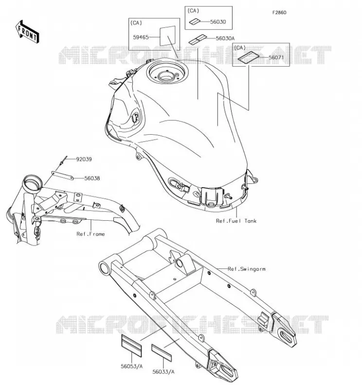 LABELS Kawasaki MOTOS 900 2018 Z900  ZR900AJF