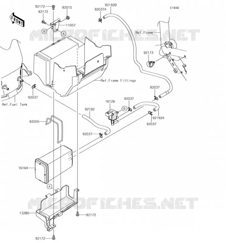 FUEL EVAPORATION SYSTEM(CA) Kawasaki MOTOS 900 2018 Z900  ZR900AJF
