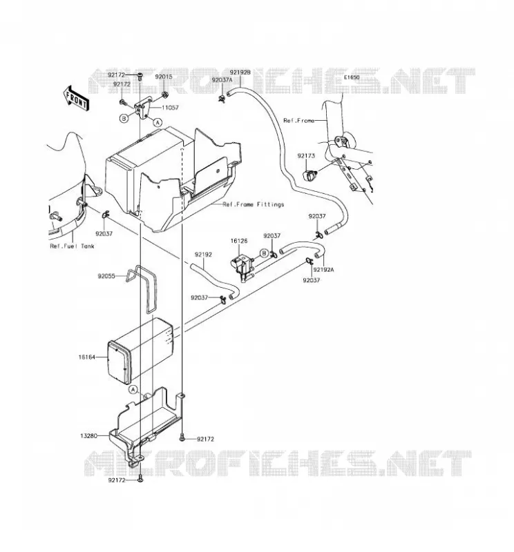 FUEL EVAPORATION SYSTEM(CA) Kawasaki MOTOS 900 2017 Z900 ABS  ZR900BHF