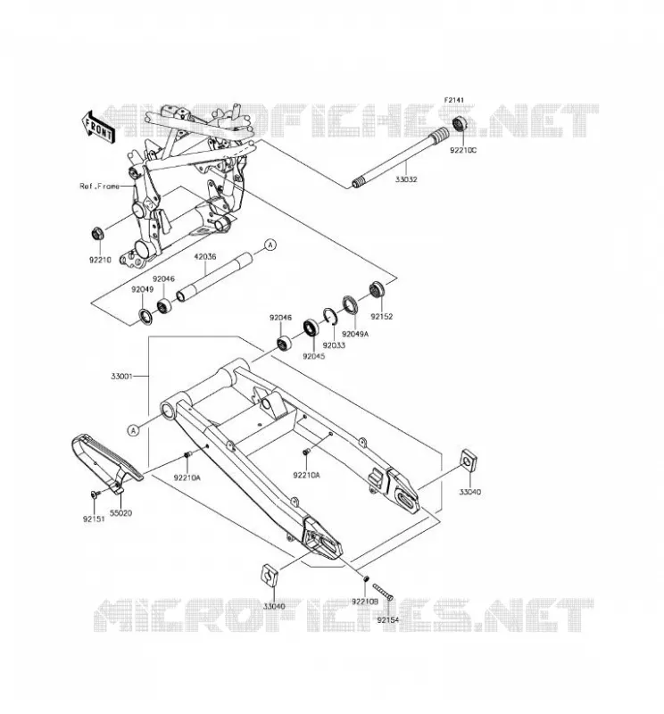 SWINGARM Kawasaki MOTOS 900 2017 Z900 ABS  ZR900BHF