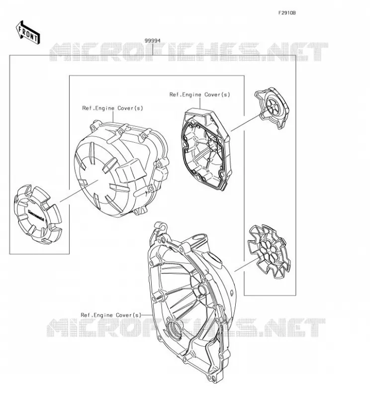 ACCESSORY(Engine Cover Ring) Kawasaki MOTOS 900 2018 Z900  ZR900BJF