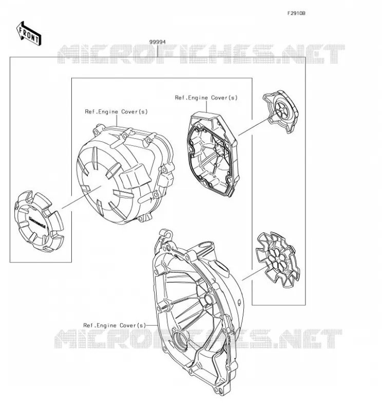 ACCESSORY(Engine Cover Ring) Kawasaki MOTOS 900 2018 Z900  ZR900BJF