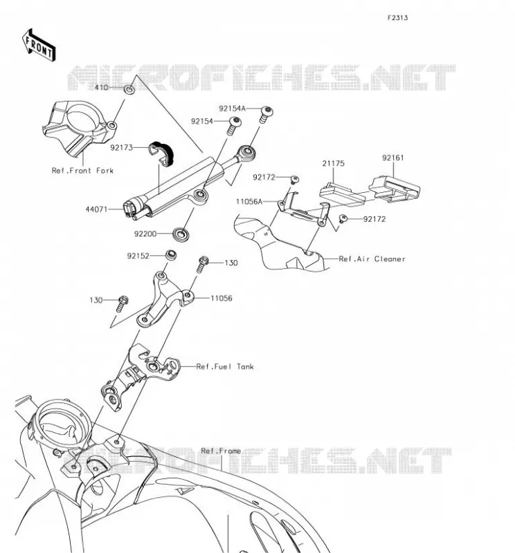 STEERING DAMPER Kawasaki MOTOS 1000 2018 NINJA ZX-10R SE  ZX1002CJF