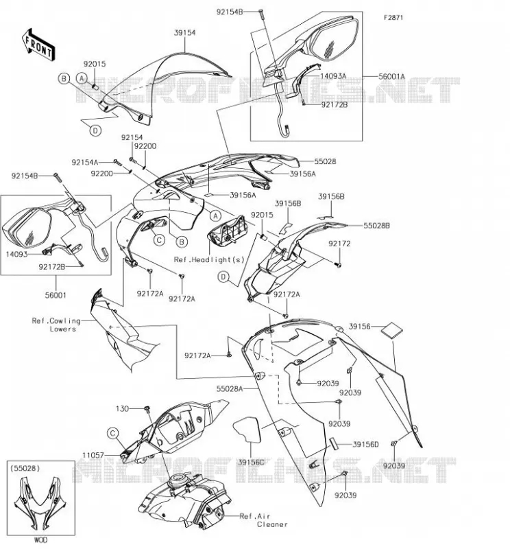 COWLING Kawasaki MOTOS 1000 2018 NINJA ZX-10R SE  ZX1002CJF