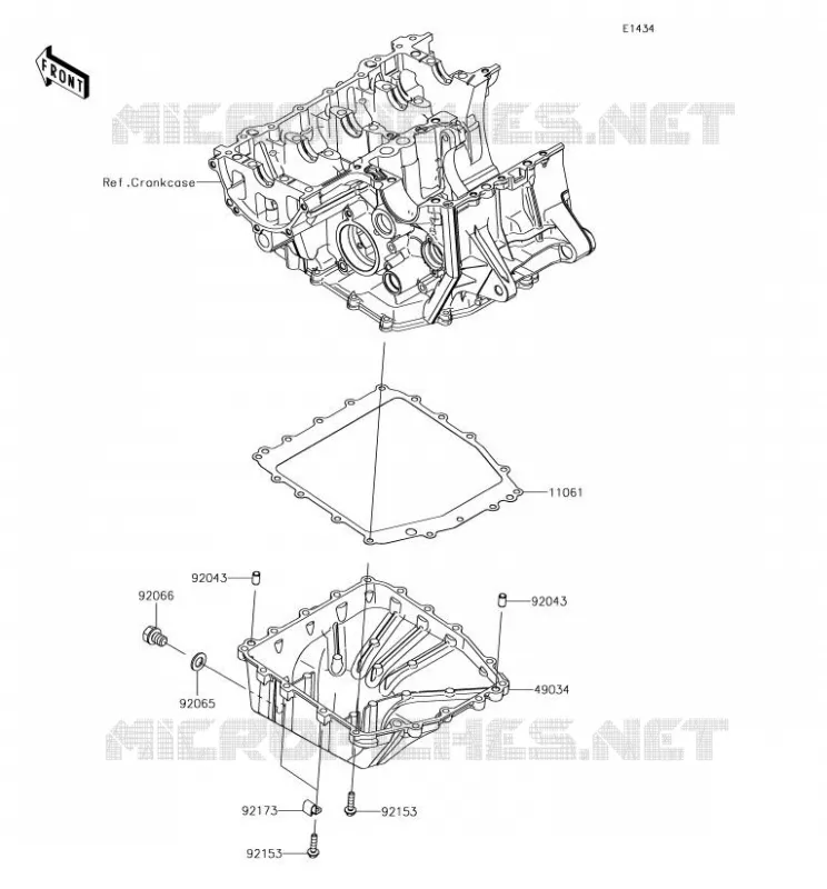 OIL PAN Kawasaki MOTOS 636 2018 NINJA ZX-6R  ZX636FJF
