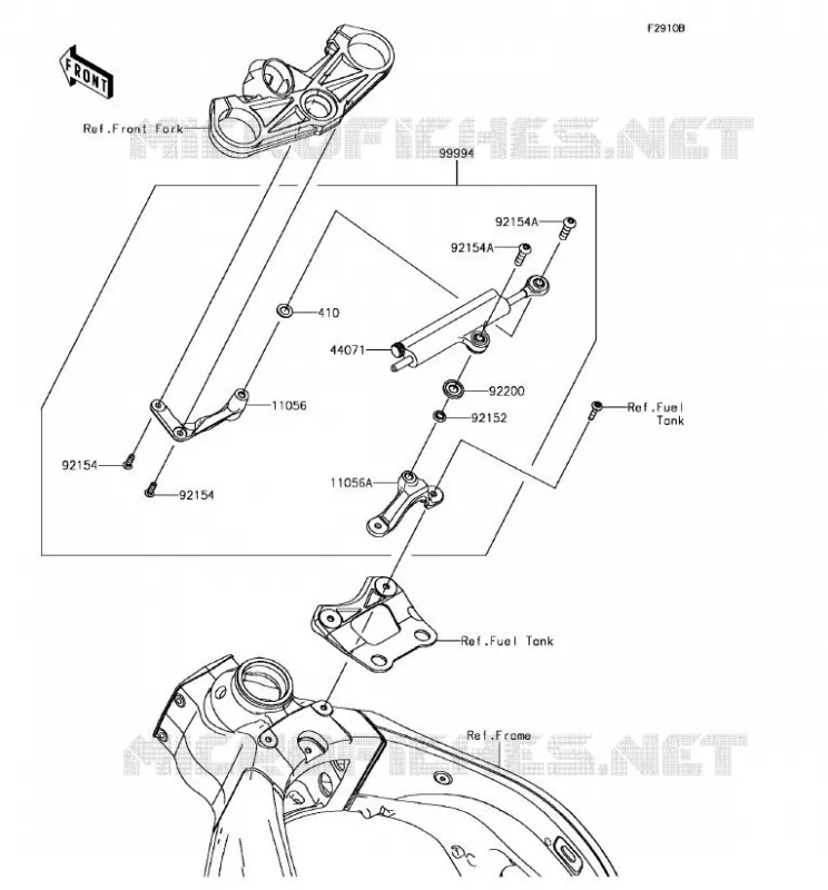 ACCESSORY (AMORTISSEUR DE DIRECTION) Kawasaki MOTOS 636 2017 NINJA ZX-6R  ZX636EHFA