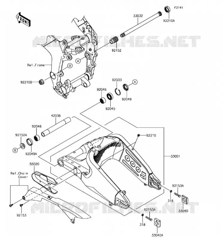 SWINGARM Kawasaki MOTOS 636 2017 NINJA ZX-6R  ZX636EHFA