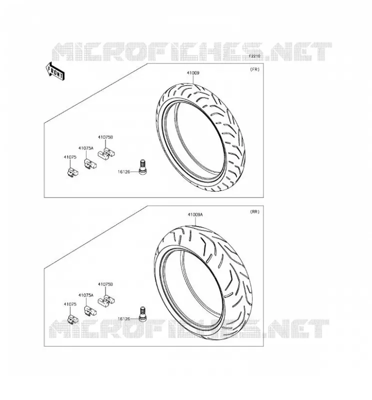 TIRES Kawasaki MOTOS 1400 2018 ZZR1400 ABS  ZX1400JJF