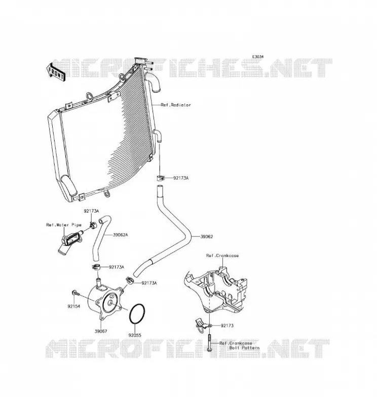 OIL RADIATOR Kawasaki MOTOS 1400 2018 ZZR1400 ABS  ZX1400JJF