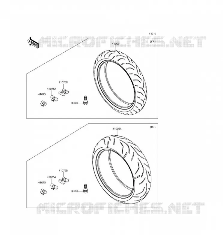 TIRES Kawasaki MOTOS 1400 2018 ZZR1400 ABS  ZX1400JJF