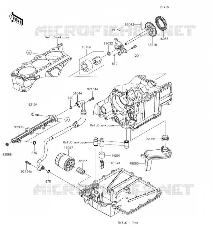 OIL PUMP Kawasaki MOTOS 1400 2018 ZZR1400 ABS  ZX1400HJF