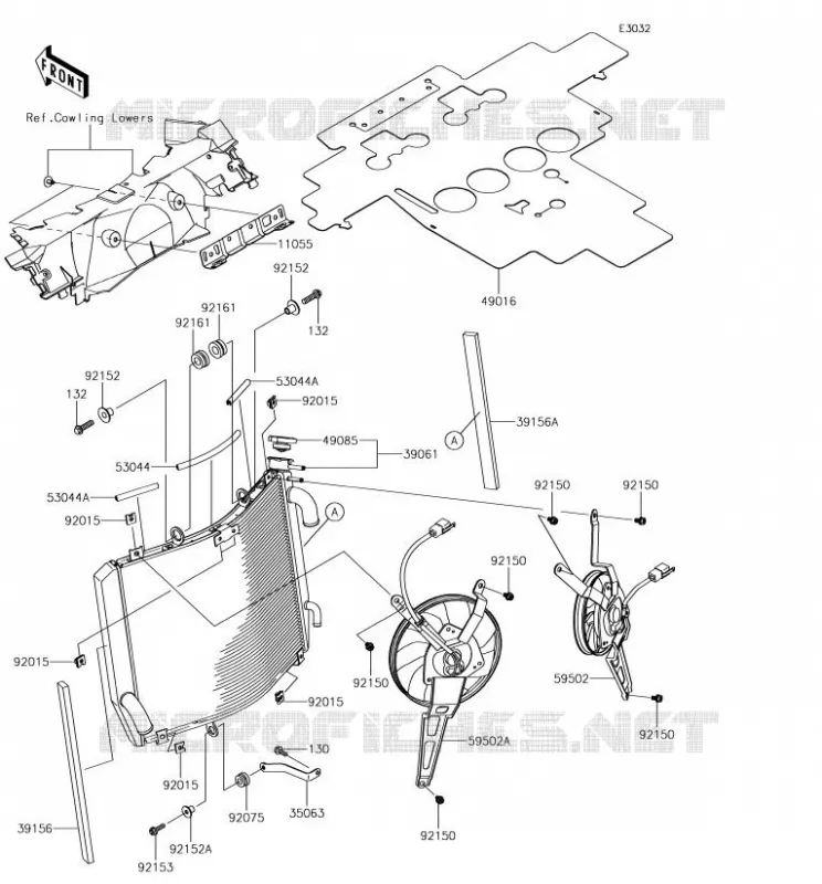 RADIATOR Kawasaki MOTOS 1400 2018 ZZR1400 ABS  ZX1400HJF