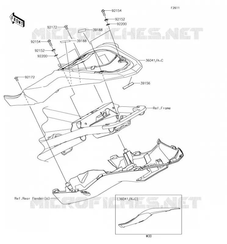 SIDE COWLING Kawasaki MOTOS 900 2018 Z900  ZR900DJF