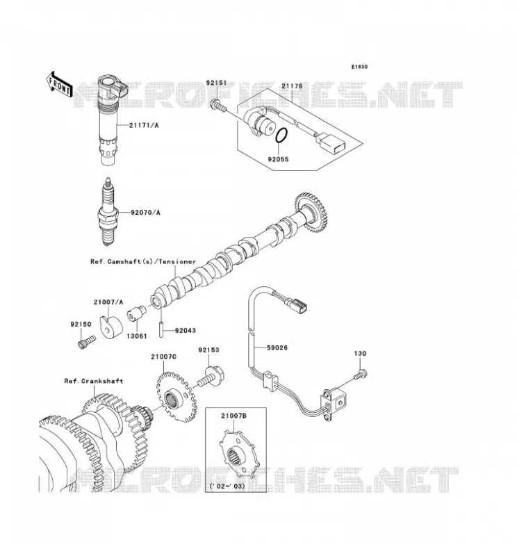 IGNITION SYSTEM Kawasaki MOTOS 1200 2002 NINJA ZX-12R  ZX1200-B1H