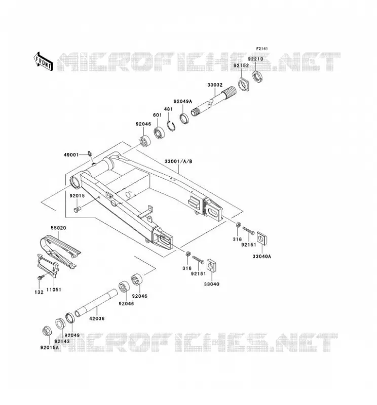 SWINGARM Kawasaki MOTOS 1200 2002 NINJA ZX-12R  ZX1200-B1H