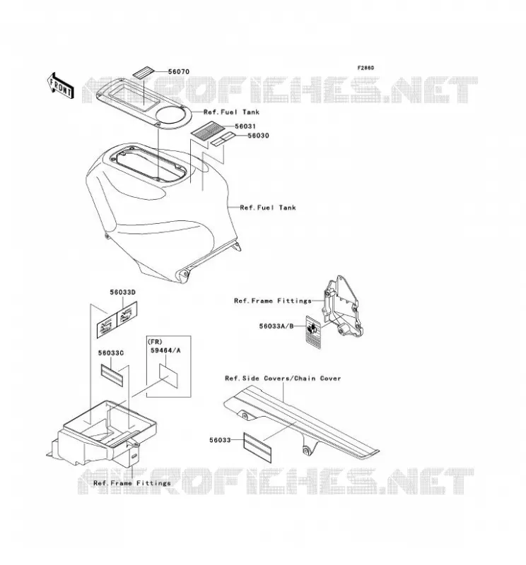 LABELS Kawasaki MOTOS 1200 2002 NINJA ZX-12R  ZX1200-B1H