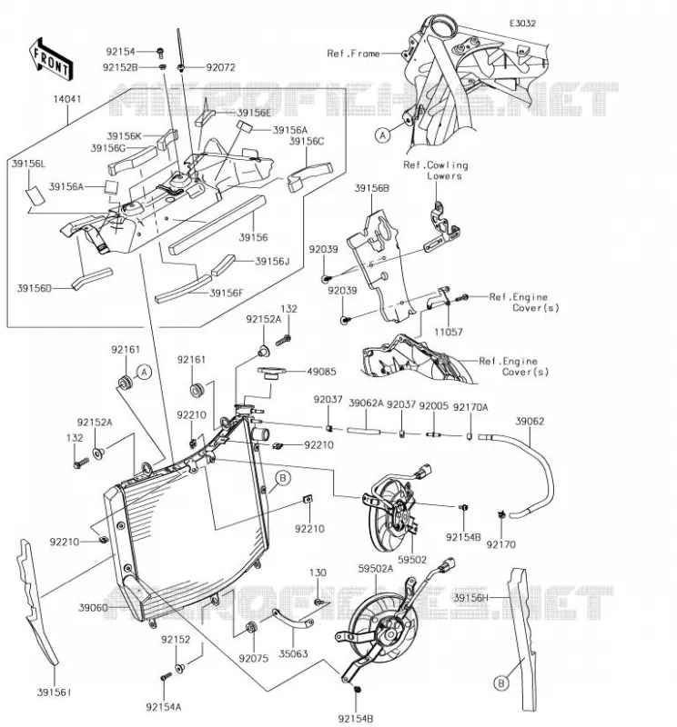 RADIATOR Kawasaki MOTOS 1000 2018 NINJA H2 SX SE  ZX1002BJF
