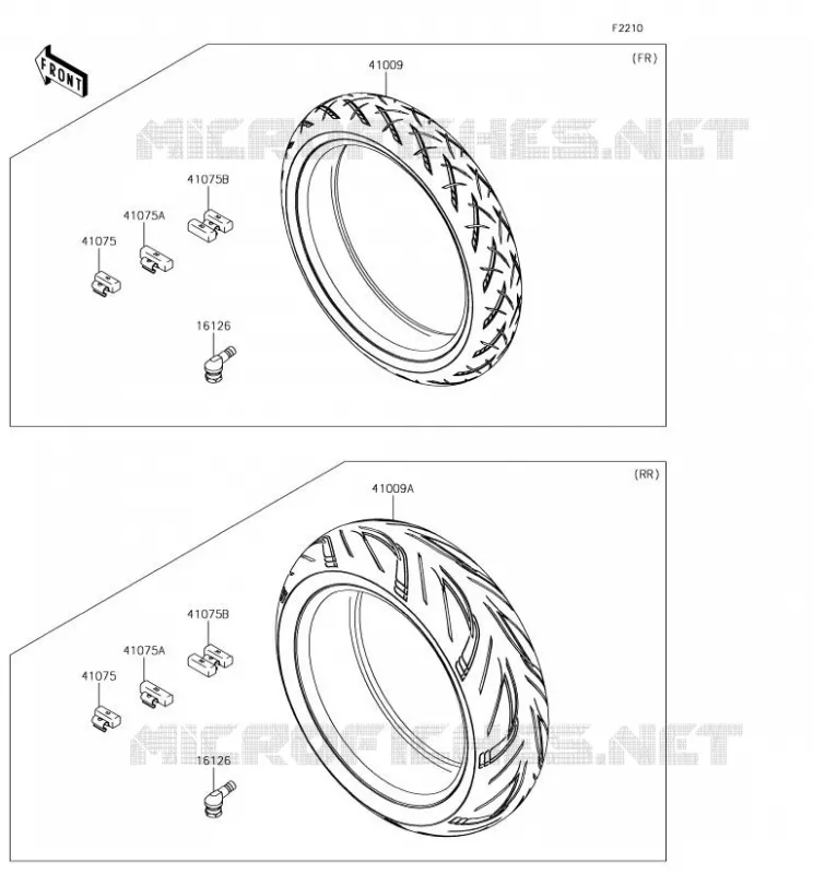 TIRES Kawasaki MOTOS 1000 2018 NINJA H2 SX SE  ZX1002BJF