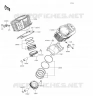 CYLINDER   PISTON  voor Kawasaki VULCAN 1700 VOYAGER 2018