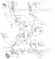 REAR MASTER CYLINDER voor Kawasaki VULCAN 1700 VOYAGER 2018