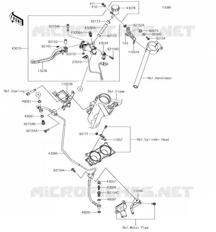 CLUTCH MASTER CYLINDER Kawasaki MOTOS 1000 2018 NINJA H2  ZX1000XJF