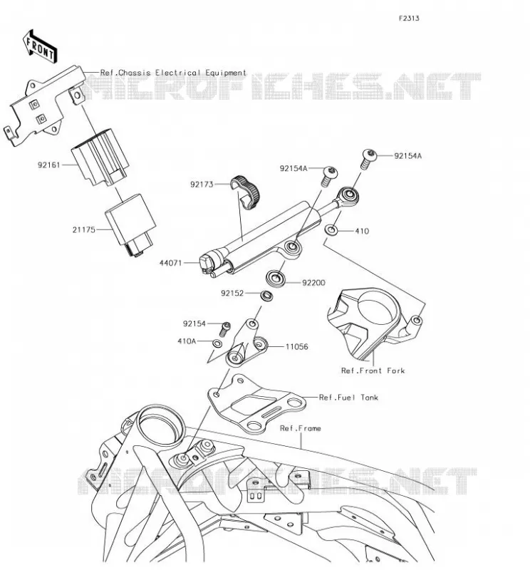 STEERING DAMPER Kawasaki MOTOS 1000 2018 NINJA H2  ZX1000XJF