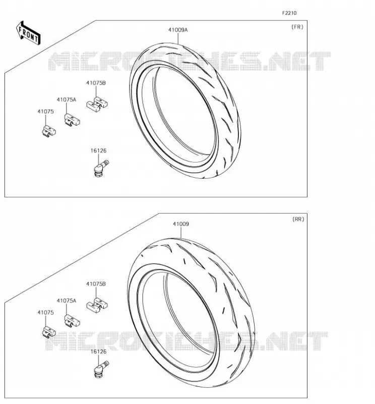 TIRES Kawasaki MOTOS 1000 2018 NINJA H2  ZX1000XJF