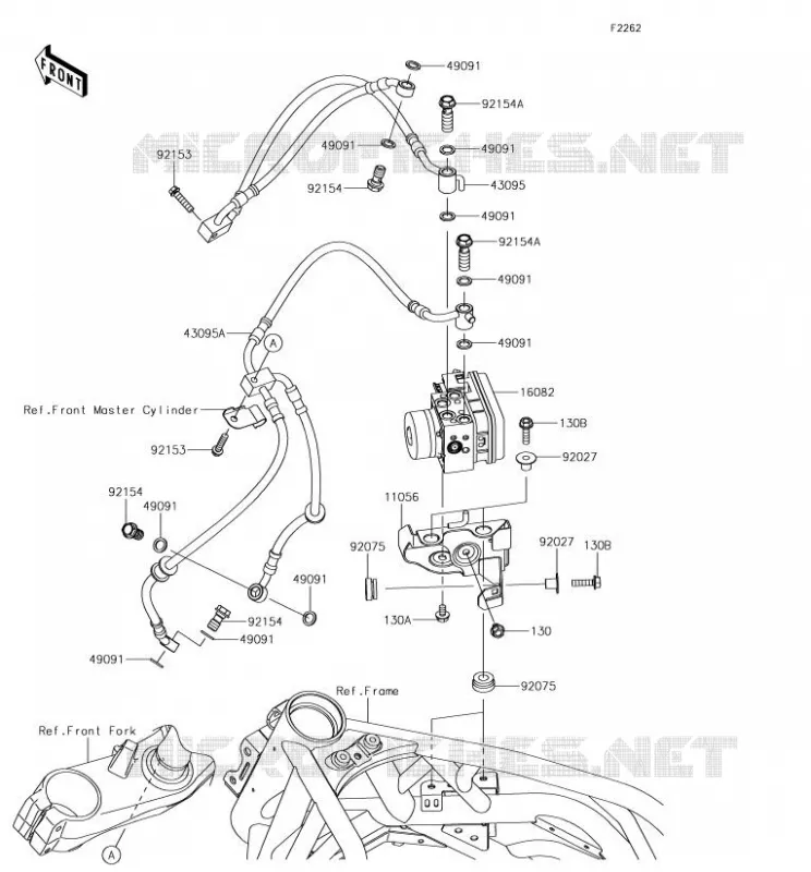BRAKE PIPE Kawasaki MOTOS 1000 2017 NINJA H2R  ZX1000YHF