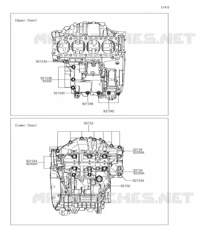 CRANKCASE BOLT Kawasaki MOTOS 1000 2017 NINJA H2R  ZX1000YHF