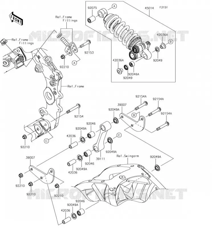 SUSPENSION - SHOCK ABSORBER Kawasaki MOTOS 1000 2017 NINJA ZX-10RR  ZX1000ZHF
