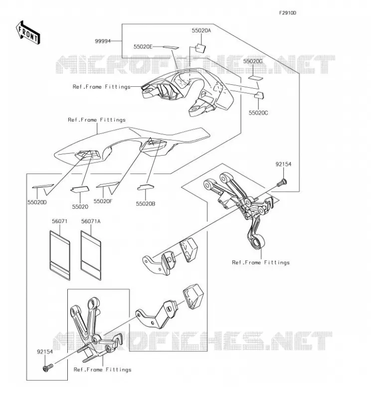 ACCESSORY(Bag Fitting Kit) Kawasaki MOTOS 1000 2018 NINJA H2 SX  ZX1002AJF
