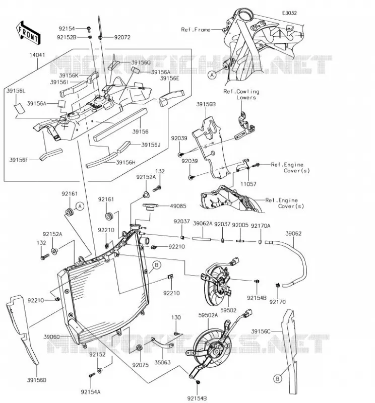 RADIATOR Kawasaki MOTOS 1000 2018 NINJA H2 SX  ZX1002AJF