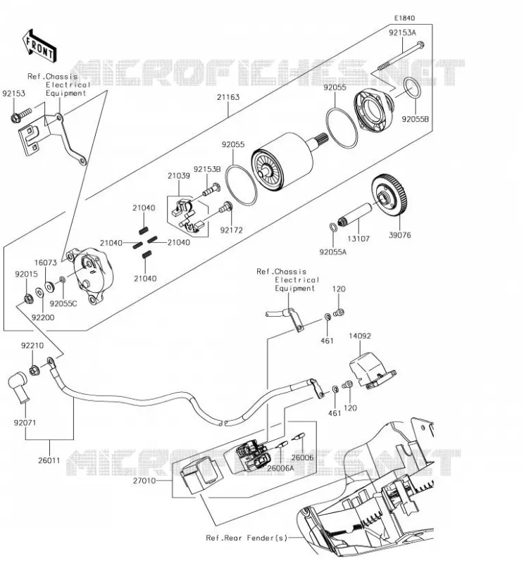 STARTER MOTOR Kawasaki MOTOS 1000 2018 NINJA H2 SX  ZX1002AJF