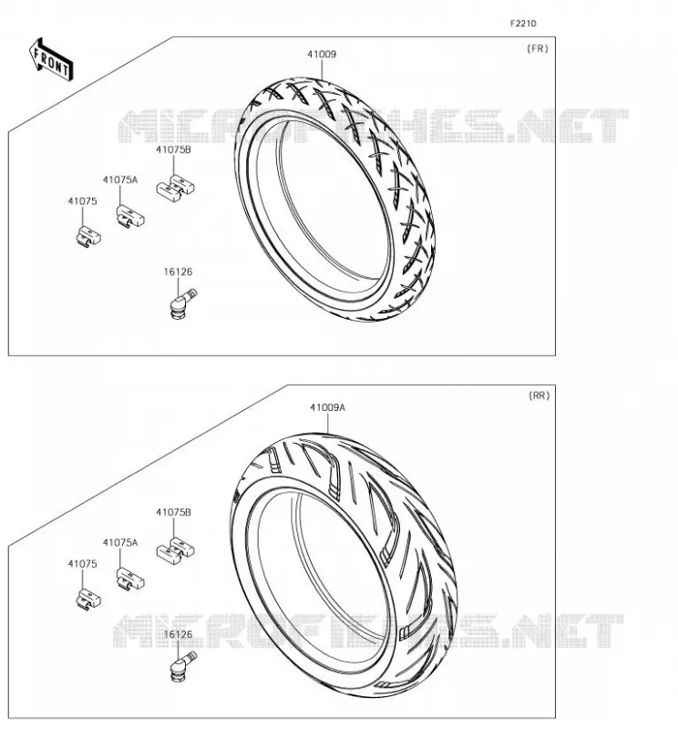 TIRES Kawasaki MOTOS 1000 2018 NINJA H2 SX  ZX1002AJF