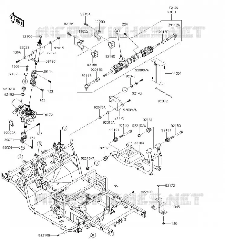 CHASSIS Kawasaki SSV 620 2018 MULE 4010 4X4  KAF620TJF