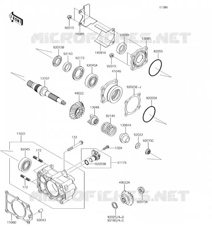 DRIVE SHAFT Kawasaki SSV 620 2018 MULE 4010 4X4  KAF620TJF