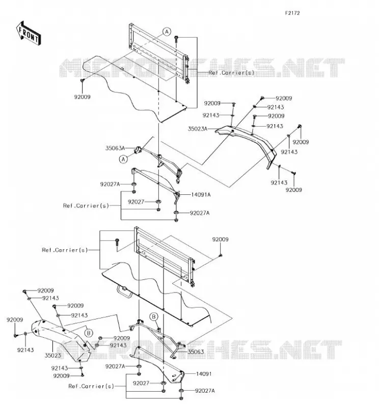REAR FENDER Kawasaki SSV 620 2018 MULE 4010 TRANS 4X4  KAF620RJF