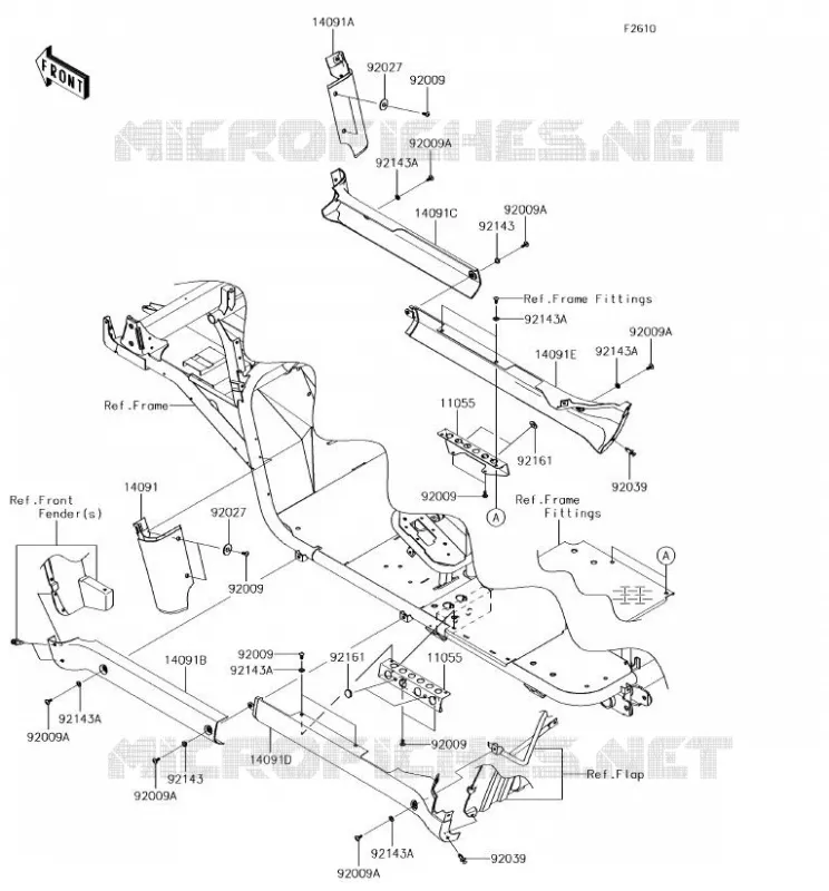 SIDE COVERS - CHAIN COVER Kawasaki SSV 620 2018 MULE 4010 TRANS 4X4  KAF620SJF