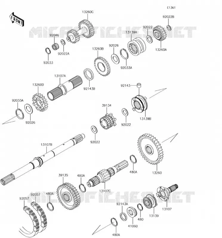 TRANSMISSION Kawasaki SSV 620 2018 MULE 4010 TRANS 4X4  KAF620SJF