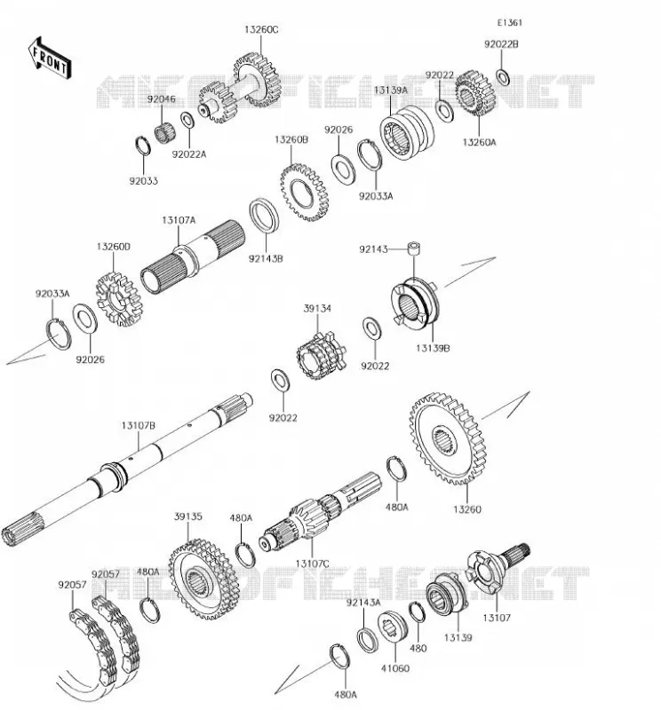 TRANSMISSION Kawasaki SSV 620 2018 MULE 4010 4X4  KAF620MJF