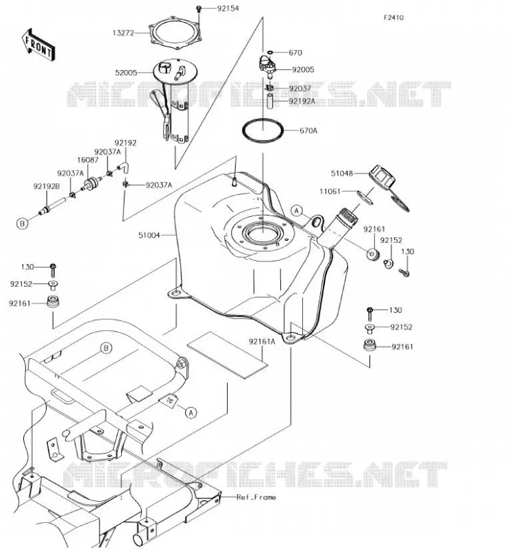 FUEL TANK Kawasaki SSV 400 2018 MULE SX  KAF400JJF